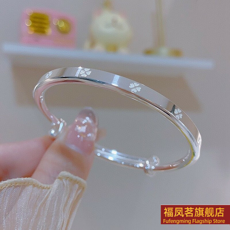 原创设计女银饰正生足银999手镯