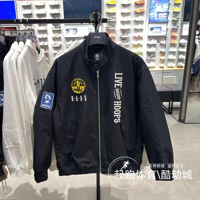 李宁男加绒拒水宽松休闲外套