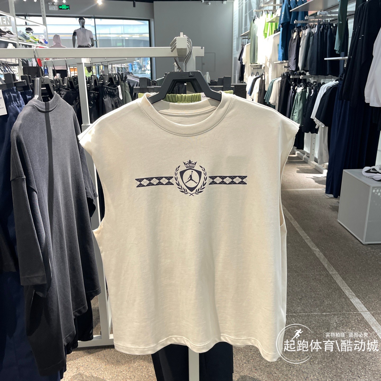 耐克男印花纯棉宽松篮球背心
