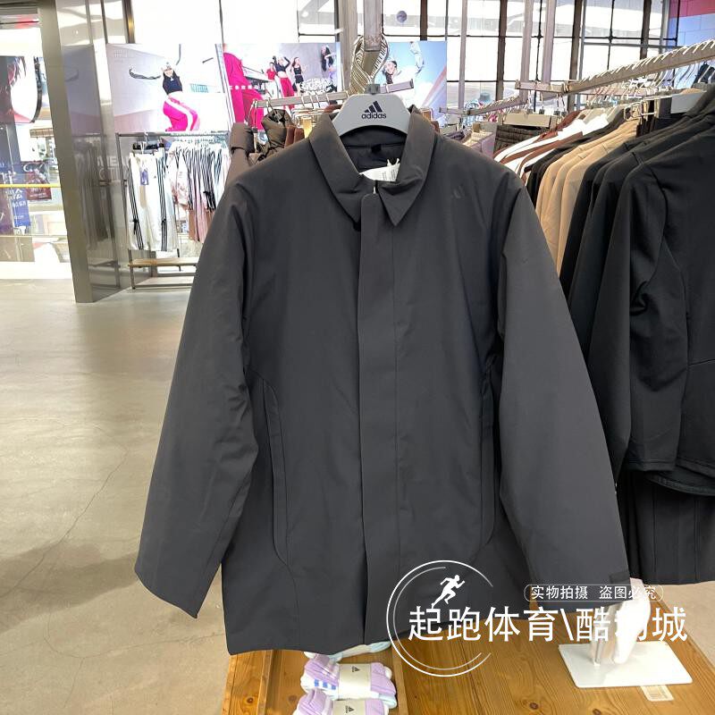 阿迪达斯男通勤拒水防风保暖棉服