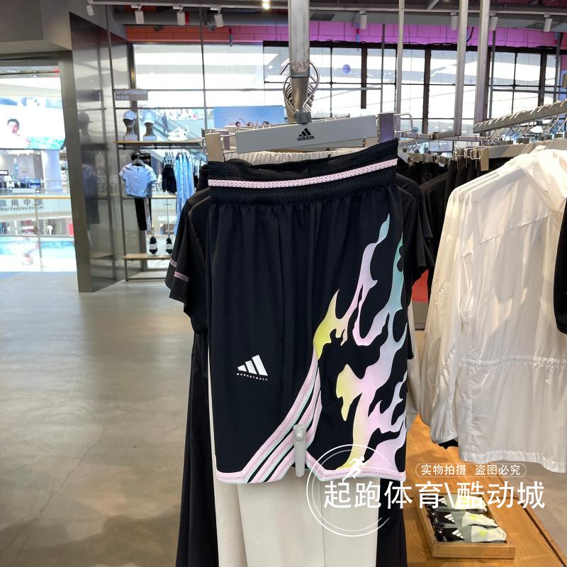 阿迪达斯男梭织宽松篮球运动短裤