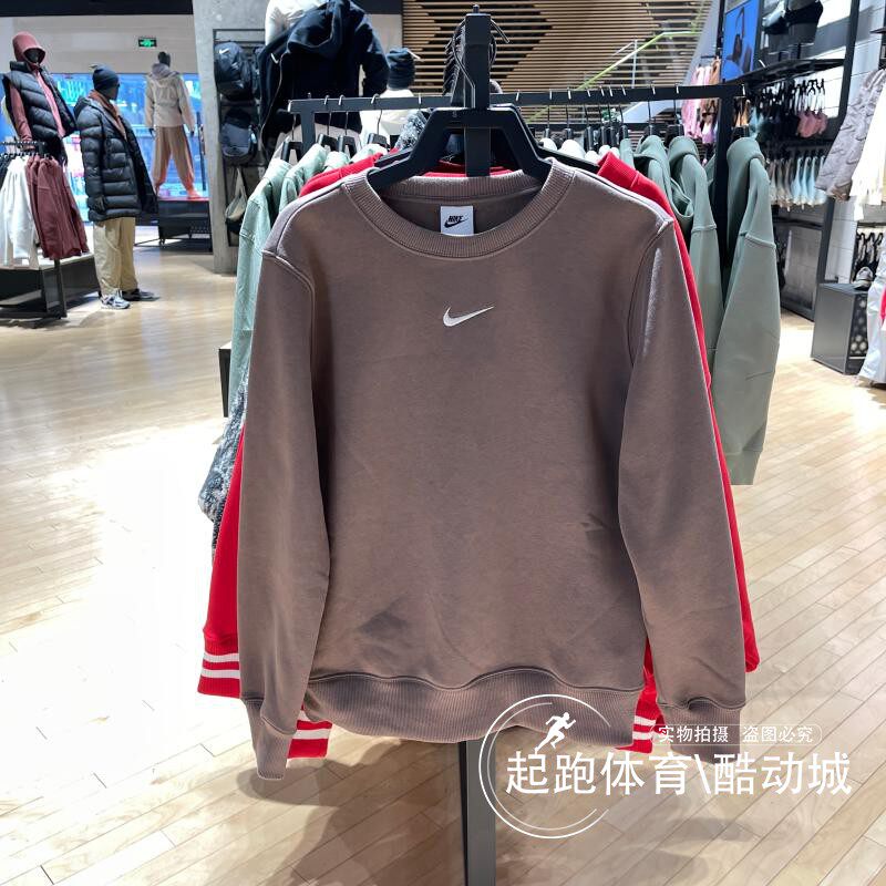 Nike耐克女子运动卫衣2025春季新款加绒圆领时尚百搭套头衫DQ5752