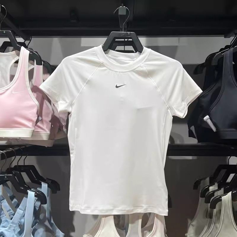 Nike耐克女子2024夏新款瑜伽训练修身速干短款运动短袖T恤 FV7843