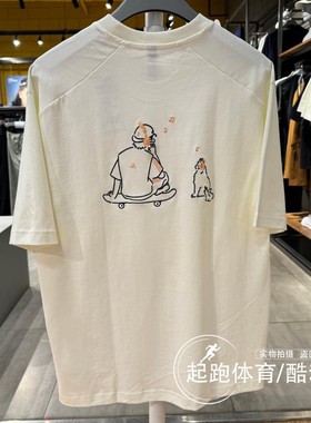 阿迪达斯短袖男2024夏纯棉印花宽松休闲T恤JP4581 JP4582 JP4583