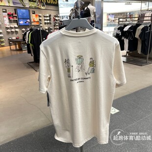 阿迪达斯男子2025春夏纯棉印花宽松短袖T恤JI8309 JI8310 JY4835