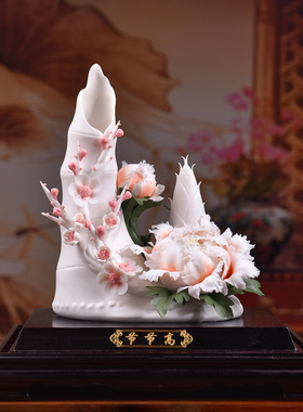 节节高陶瓷花装饰摆饰客厅高档轻奢办公室送礼礼品送领导升迁高升