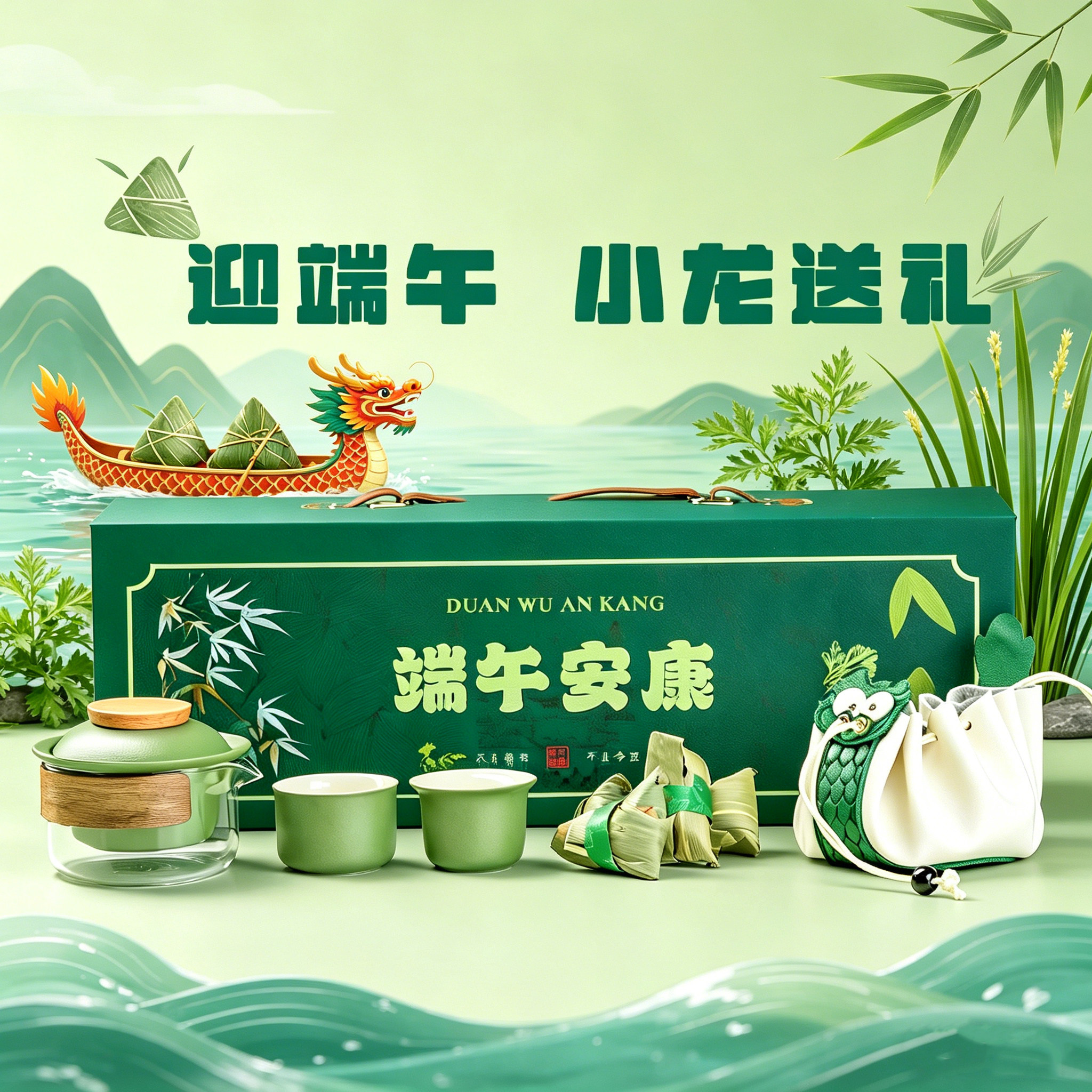 龙舟礼盒｜端午节礼物定制旅行茶具公司送员工福利客户礼品伴手礼
