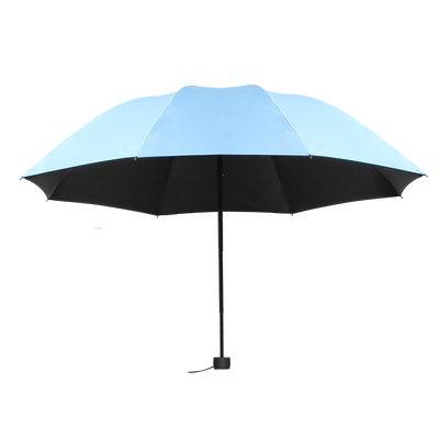 时搭广告伞纯色黑胶折叠伞
