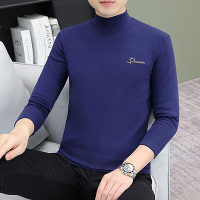 纯棉加厚长袖t恤男打底衫