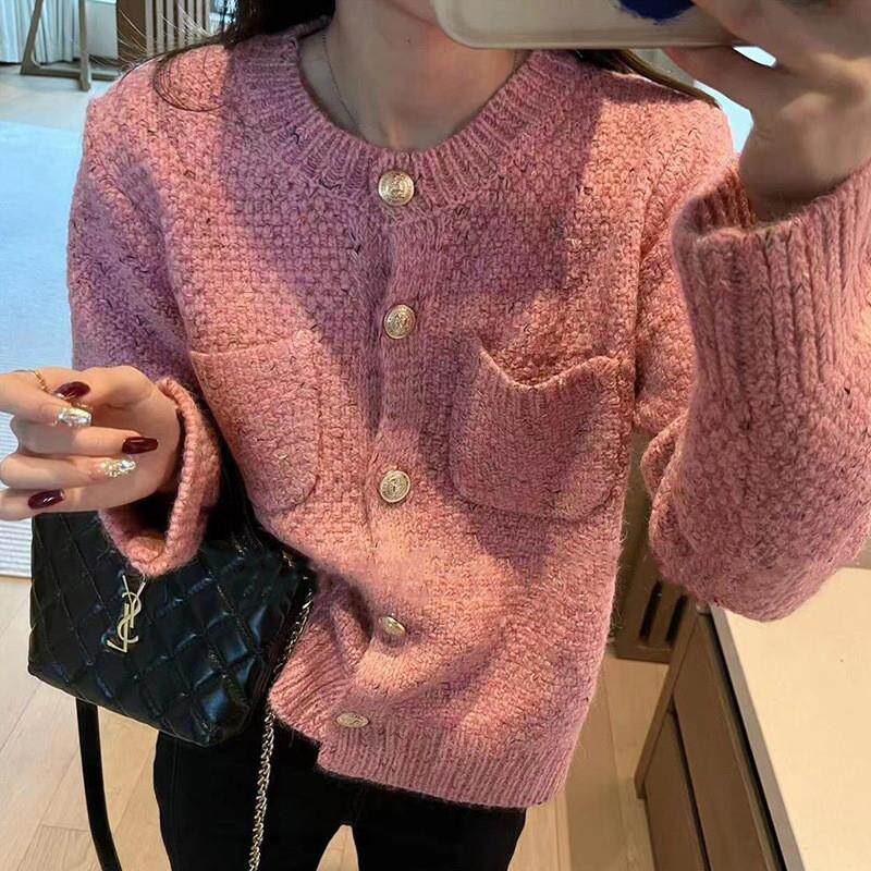 小香风软糯针织开衫上衣女春秋季2025新款法式名媛气质毛衣短外套