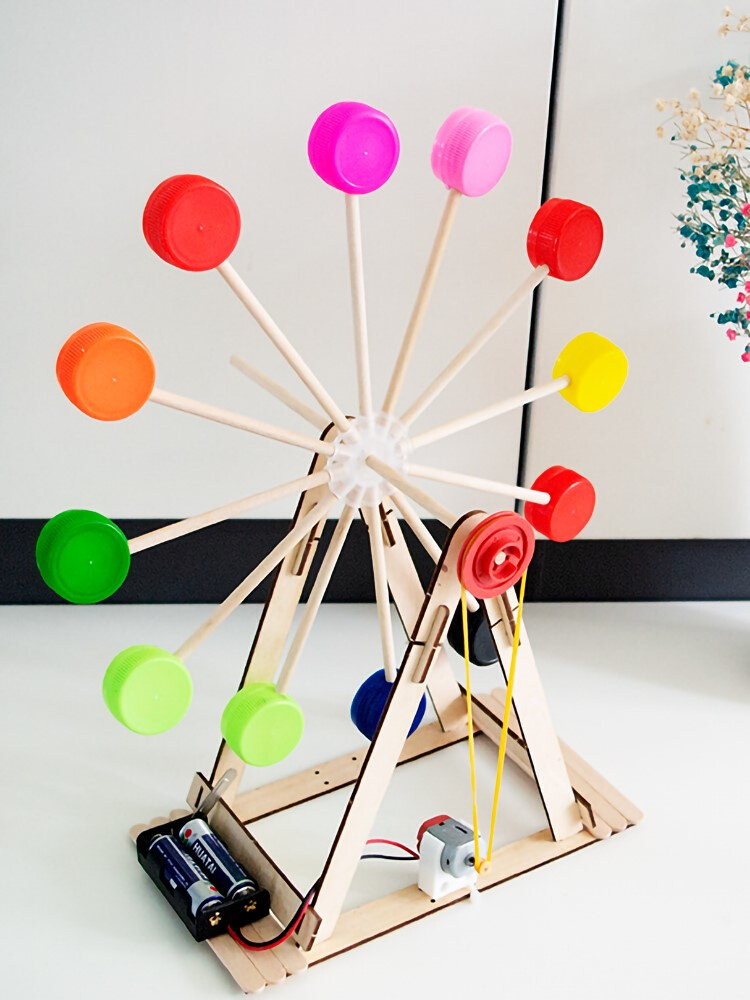 变废为宝作品手工dxiy风车 科技制作小发明趣味科学实验小学生玩