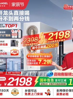 政府补贴安吉尔净水器家用直饮厨房自来水过滤净水机玉龙Pro1200G
