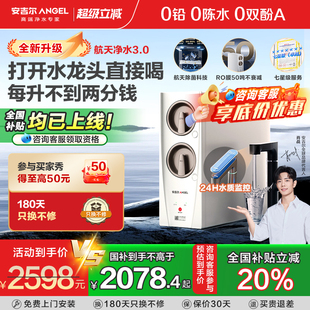 政府补贴安吉尔净水器家用直饮厨房自来水过滤饮水机玉龙Pro1200G