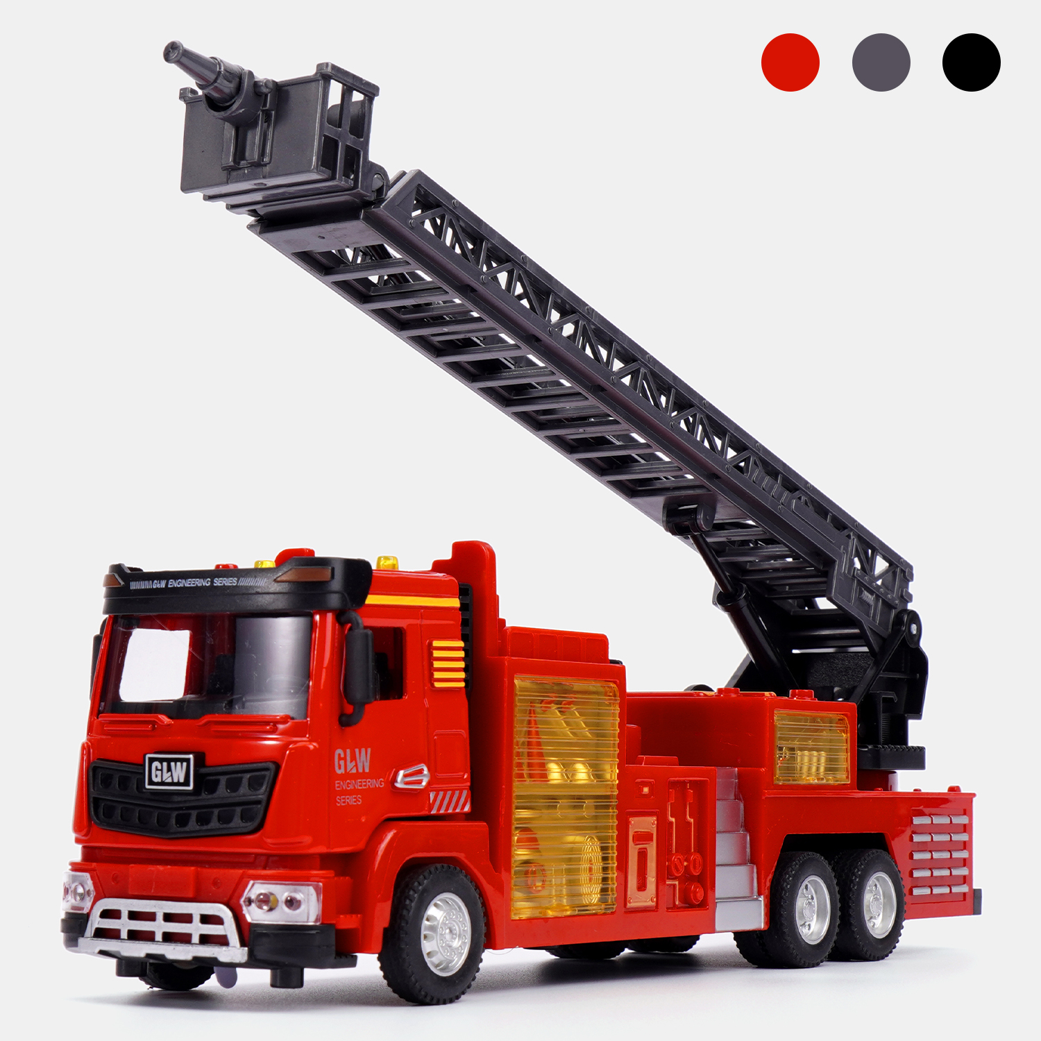 超大号合金惯性消防车玩具可喷水消防云梯车仿真模型消防员救援车