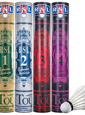 亚狮龙/RSL1号2号3号No.4号  羽毛球飞行稳定耐打比赛用球 一筒装