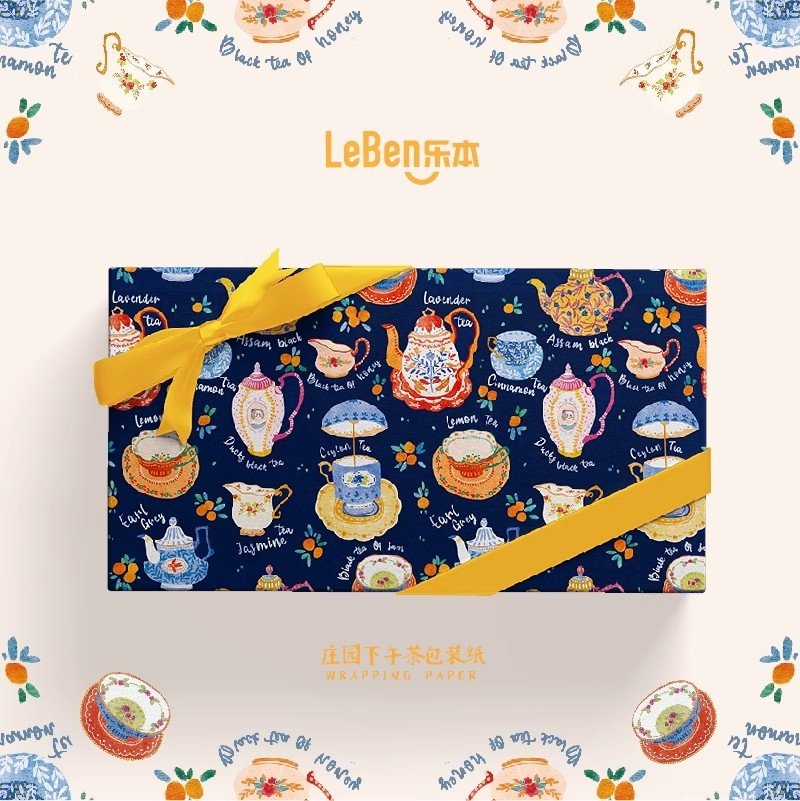 乐本·庄园下午茶礼物包装纸小清新包书皮纸生日礼品纸少女心仪式感花束打包纸手账素材纸材料超大尺寸,文具电教/文化用品/商务用品,包装纸/蜂窝纸,淘宝优惠券,粉丝福利购,淘宝优惠卷