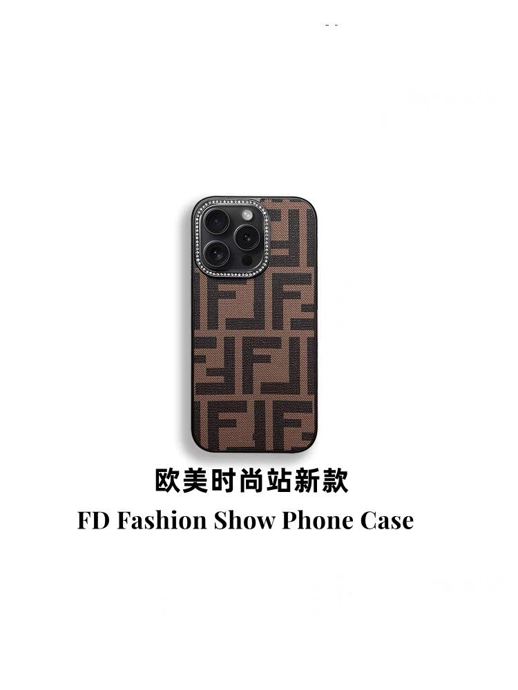 FF苹果16保护壳镜头镶钻潮牌新款