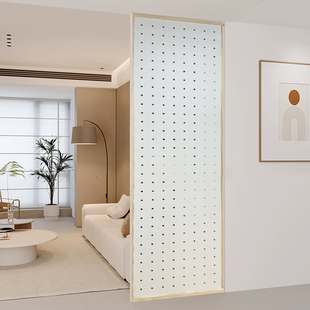 顶天立地洞洞板衣帽架隔断挂衣架墙面入户玄关定制置物架衣柜侧板