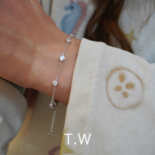 意大利精工925纯银轻奢高级感精致ins风气质百搭不掉色泡泡钻手链