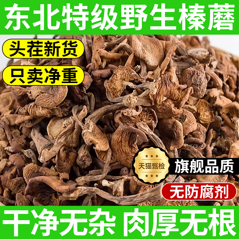 央妈推荐！榛蘑特级野生大兴安岭臻蘑东北黑龙江新鲜干货无根无杂