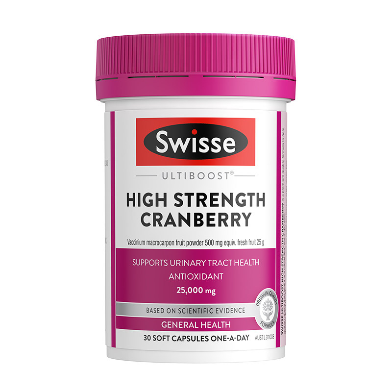 【自营】Swisse斯维诗高浓度蔓越莓精华胶囊30粒女性保养调理*2