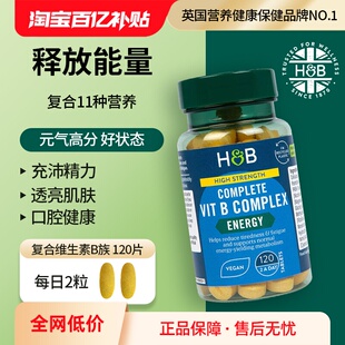 【自营】荷柏瑞HB复合维生素b族成人肌醇生物素营养维b官方120片