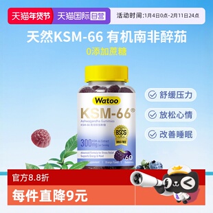 【自营】Watoo南非醉茄KSM-66软糖专利提取物调节压力焦虑情绪