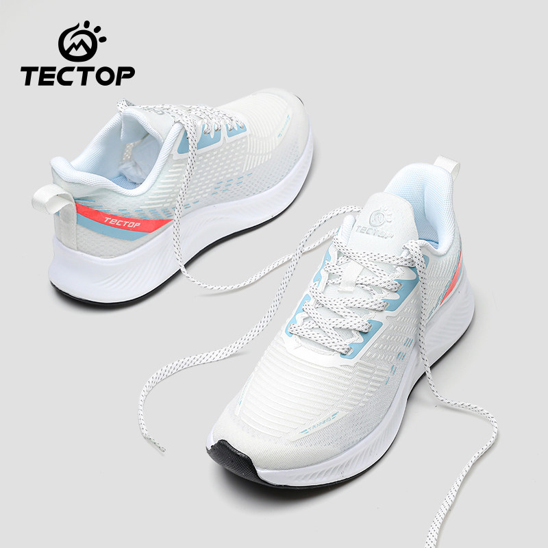 探拓运动休闲鞋女夏季百搭薄款小白鞋网面轻便透气男女跑步鞋女鞋