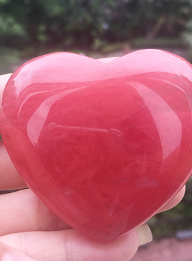玉石心形摆件天然原石5.5cm大心家居装饰爱心形石头摆件工艺礼品