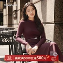 赢智尚红色洋气喜妈妈婚宴礼服连衣裙2025新款 周同款 裙子 时装