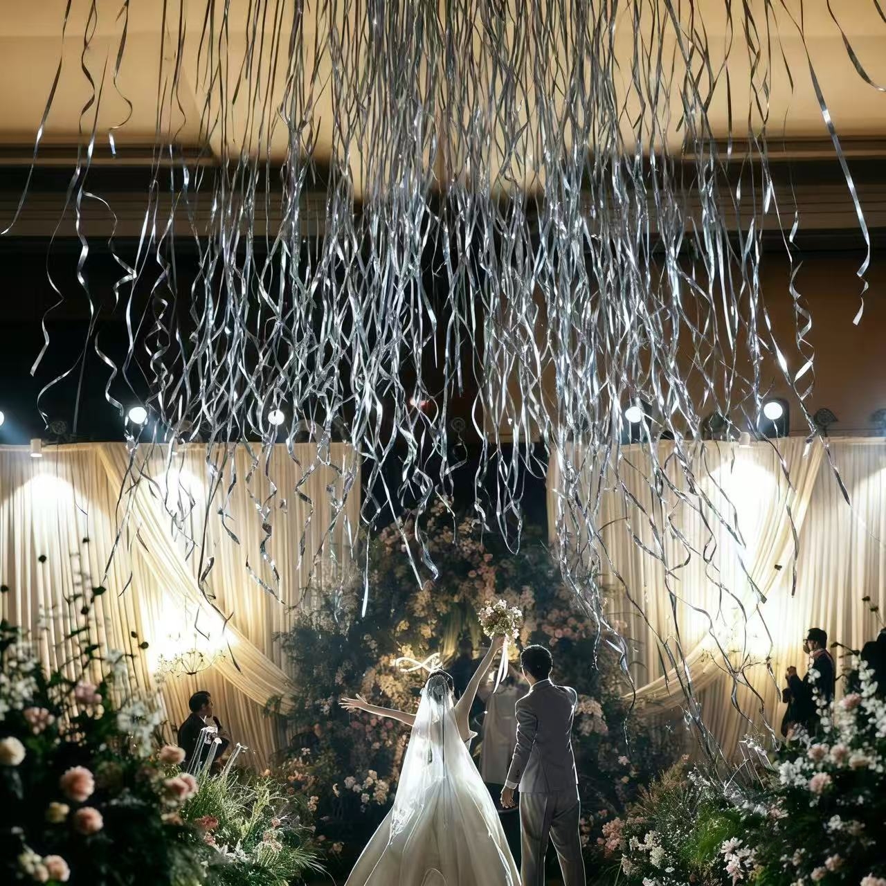 结婚专用银色流星雨丝礼炮