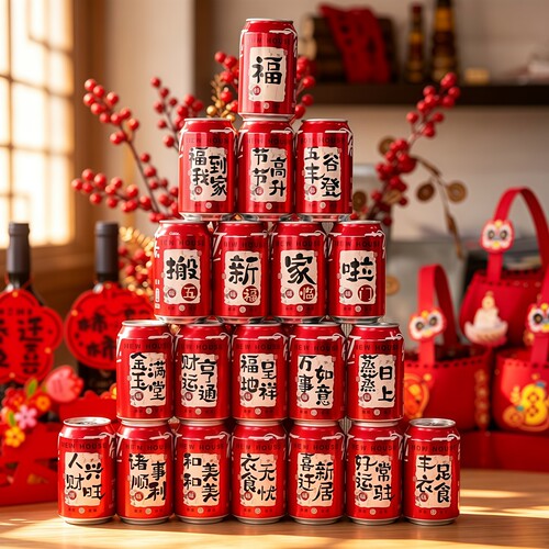 乔迁可乐旺仔创意贴纸