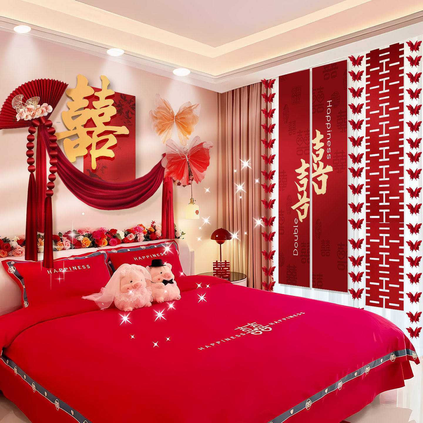 婚房装饰布置女方男方卧室kt板背景墙结婚新房婚礼庆用品套装大全,节庆用品/礼品,婚房装扮用品,淘宝优惠券,粉丝福利购,淘宝优惠卷