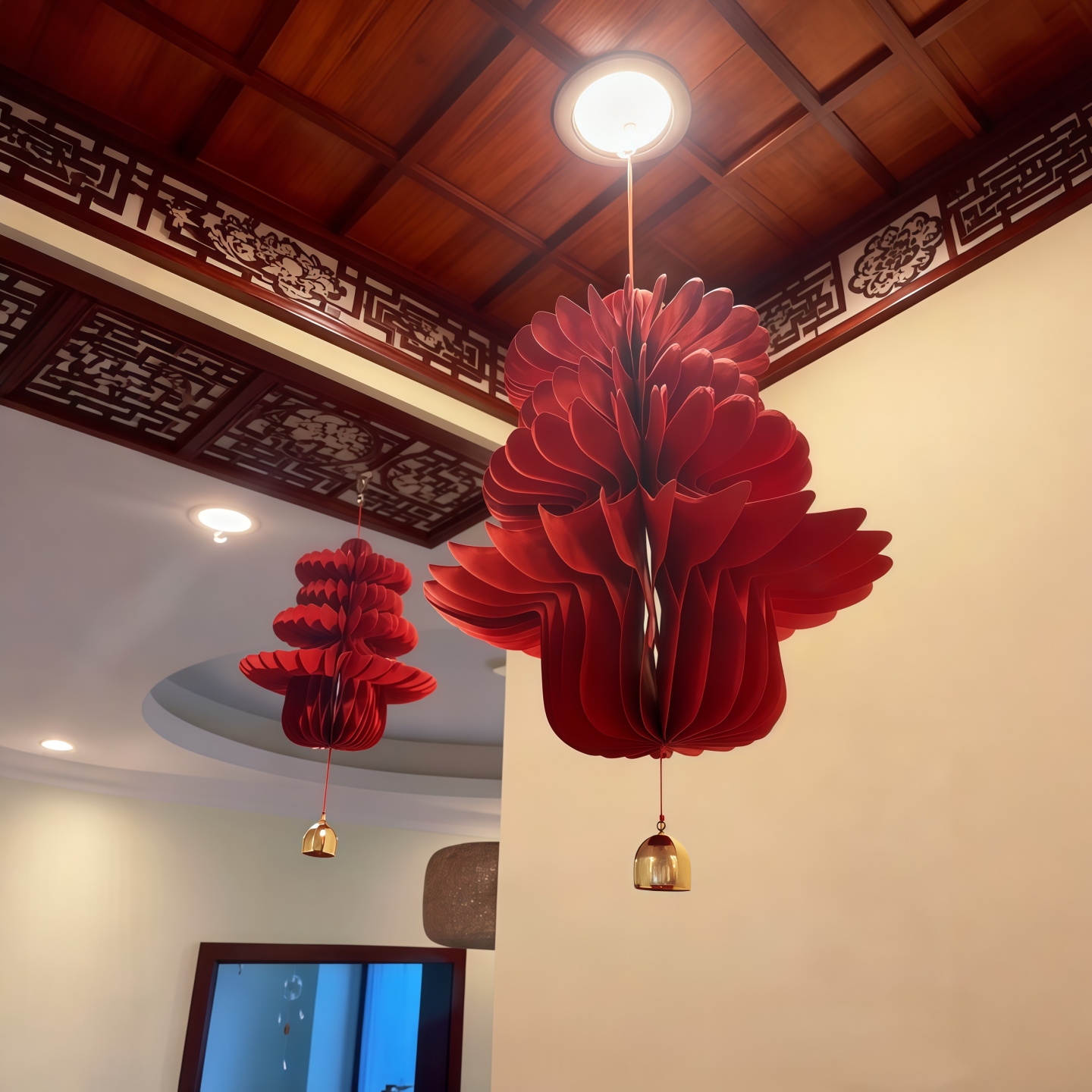 新年立体春字灯笼挂件