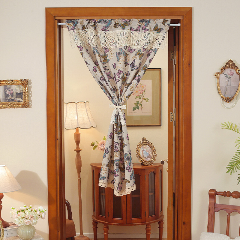 门帘隔断帘卧室厨房遮挡帘家用玄关卫生间隐私挂帘免打孔商用帘子