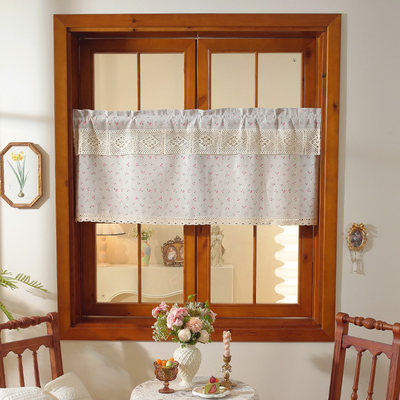 日式网红ins小清新棉麻门帘隔断帘半截式房间门口遮挡帘子免打孔