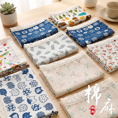 ins桌布棉麻布艺 网红北欧日系小清新茶几防尘盖巾书桌台布餐桌垫