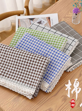 ins桌布棉麻布艺日式北欧风网红小清新防尘盖布长方形茶几餐桌布