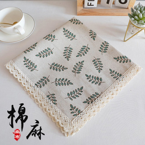 ins桌布棉麻布艺日式北欧风网红小清新防尘盖布长方形茶几餐桌布