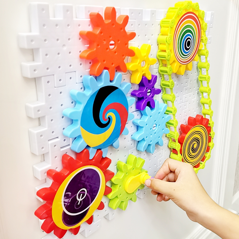 幼儿园建构区域科学区材料机械齿轮拼装积木儿童墙面操作益智器材-封面