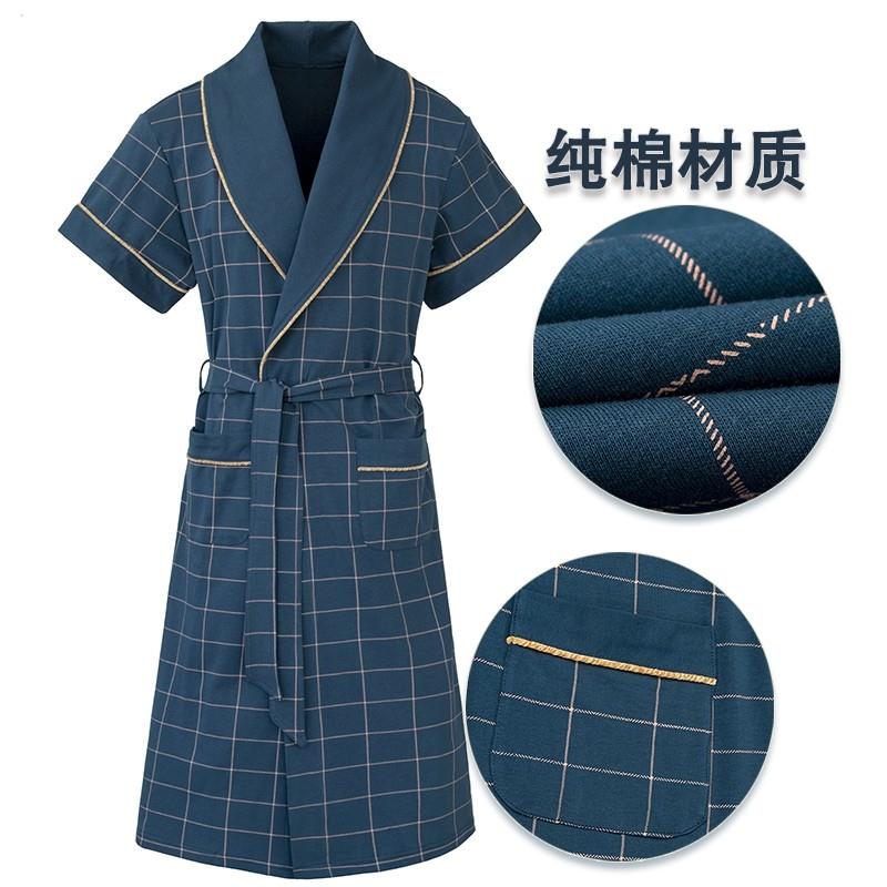 睡袍男夏季薄款情侣和服棉夏天长款睡衣女夏睡裙浴衣男士浴袍女