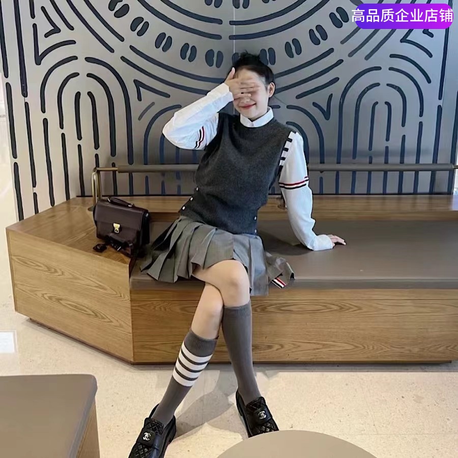 TB羊绒羊毛无袖马甲背心上衣