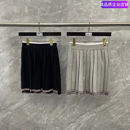 TB短裙女四杠针织百褶裙高品质潮
