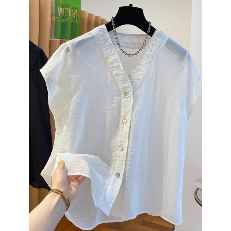 特大码300斤高级感显瘦V领衬衫男