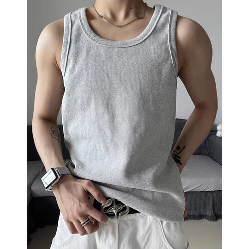 特大码300斤美式重磅背心男