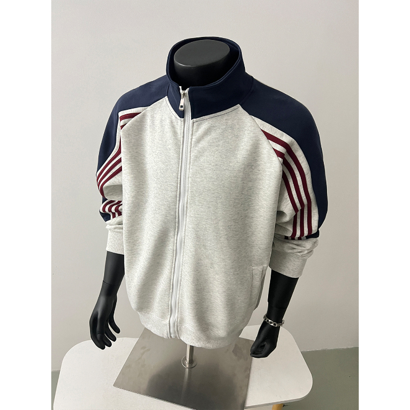 特大码300斤韩版立领开衫卫衣