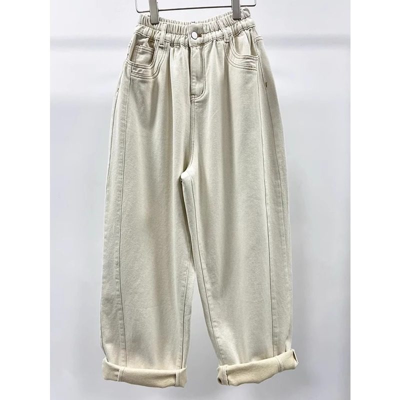 特大码300斤松紧腰阔腿萝卜牛仔裤男女装春秋宽松显瘦工装老爹裤2,男装,牛仔裤,淘宝优惠券,粉丝福利购,淘宝优惠卷