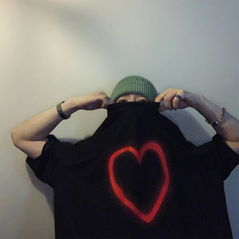 特大码300斤宽松正肩短袖t恤青年