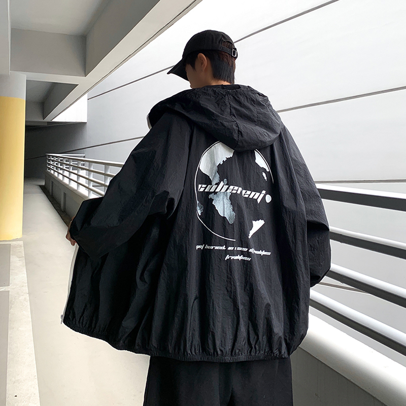 特大码300冰丝防晒服男连帽夏季