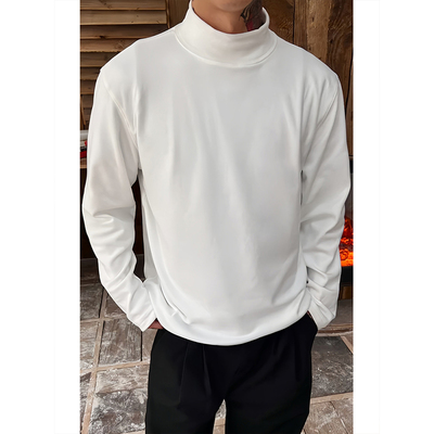 特大码300斤半高领德绒打底衫男